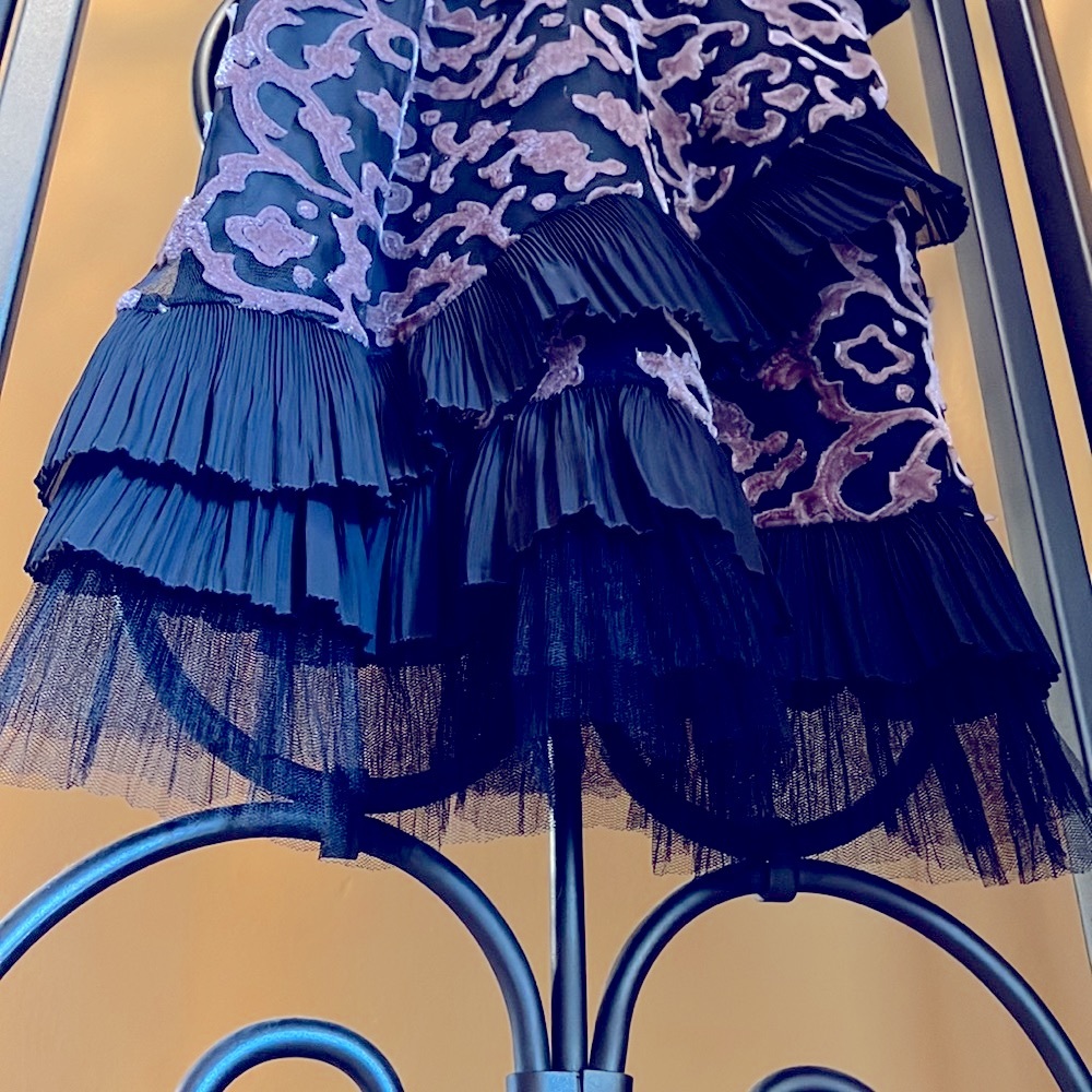 STEVIE MAY ASOS Velvet Applique Mesh Mini Dress - Picture 10 of 13